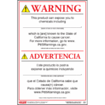 California Prop 65 Consumer Product Cancer Warning Sign