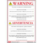 California Prop 65 Consumer Product Warning Sign Multiple Exposures