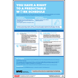 City of New York Retail Fair Workweek Poster