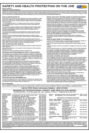 2019 California Safety & Health Protection Peel 'N Post