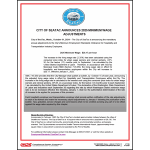 SeaTac Minimum Wage Poster