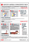 Small Adult Conscious Choking and CPR Poster - Spanish