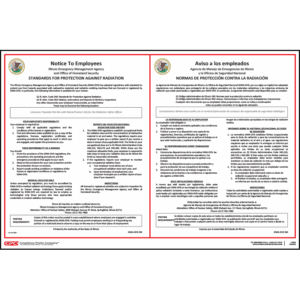 Bilingual Illinois Radiation Safety Standards for Protection Against Radiation Poster