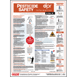 California Pesticide Safety Poster - Pesticide Handlers on Farms