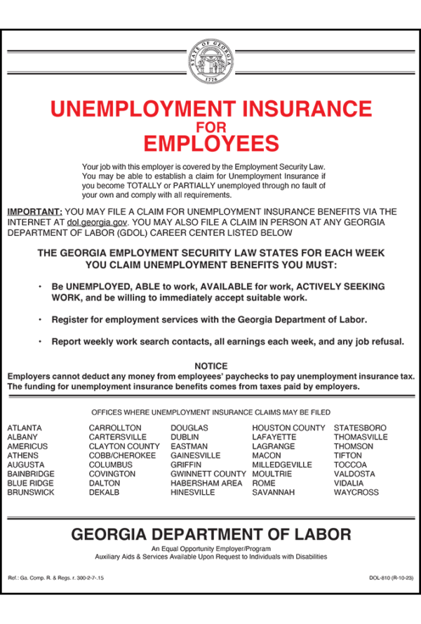 2018 Unemployment Notice Now Available Poster Update for 9.95