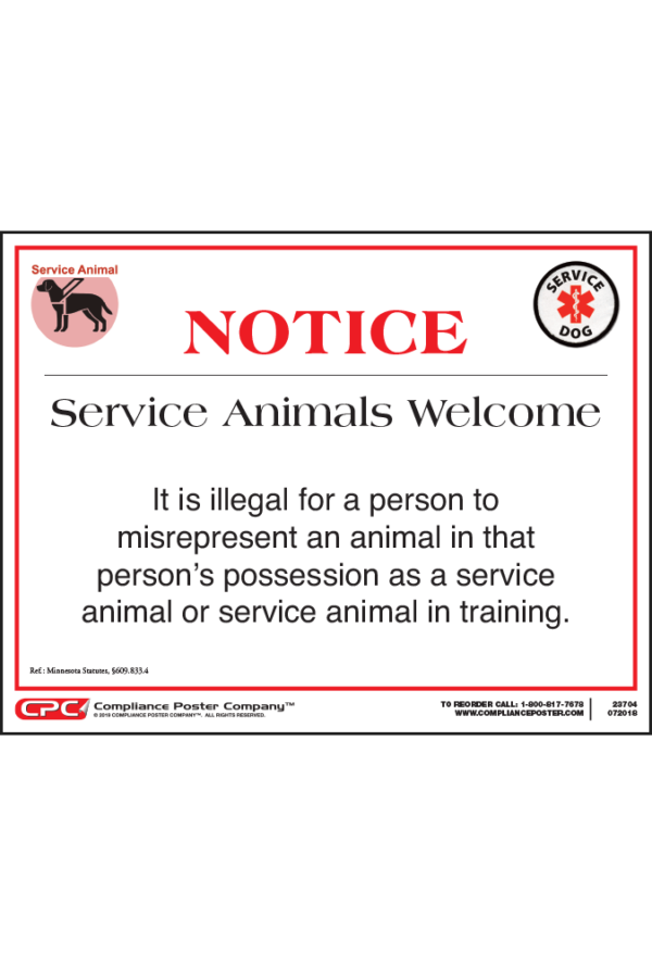 Minnesota Service Animals Poster