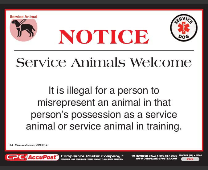 service animal sign