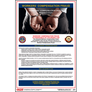 Colorado Workers' Compensation Fraud Poster