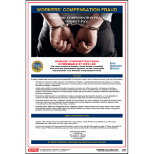 Iowa Workers' Compensation Fraud Poster