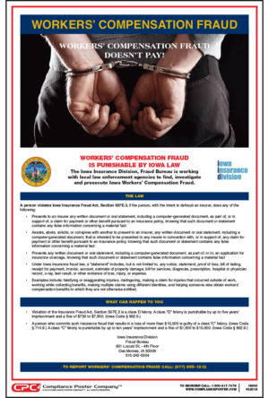 Iowa Workers' Compensation Fraud Poster