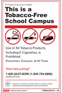 Rhode Island No Smoking in Schools Poster