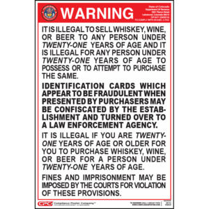 Colorado Drinking Age Poster