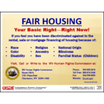 West Virginia Fair Housing Poster