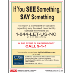 California Residential Care Facilities for the Elderly Complaint Poster