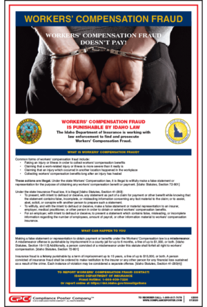Idaho Workers' Compensation Fraud Poster