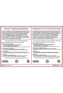 Michigan Human Trafficking Poster