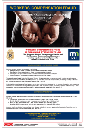 Minnesota Workers' Compensation Fraud Poster