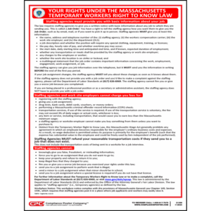 Massachusetts Temporary Workers Right to Know Poster