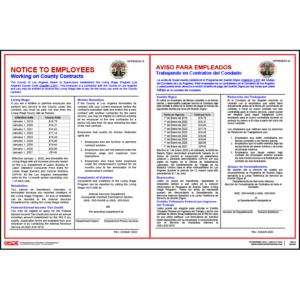 Los Angeles County Contractor Living Wage Poster