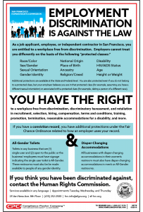 San Francisco, CA Employment Discrimination Poster San Francisco, CA Employment Discrimination Poster