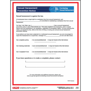 New York Sexual Harassment Prevention Notice