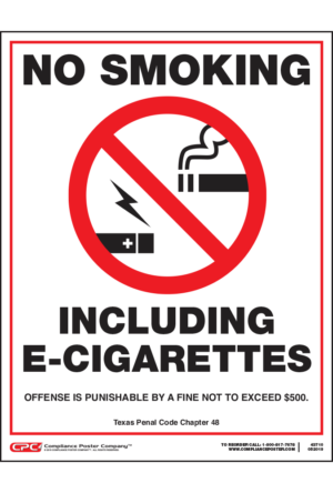 Texas No Smoking Poster