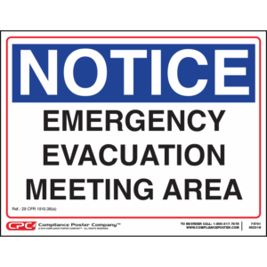 Federal Emergency Evacuation Area Poster
