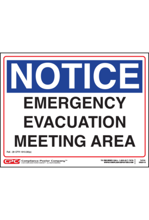 Federal Emergency Evacuation Area Poster