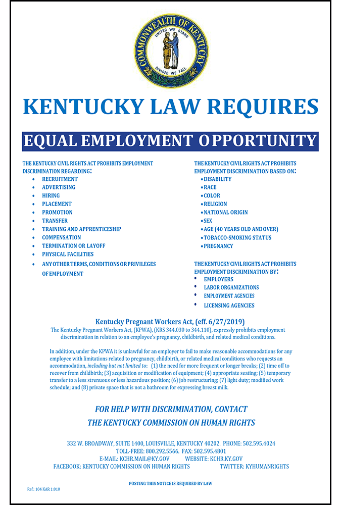 Kentucky Equal Employment Opportunity Peel 'N Post