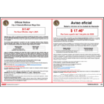 Alameda, CA Minimum Wage Poster - Bilingual