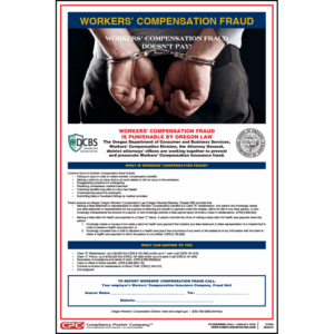 Oregon Workers' Compensation Fraud Poster