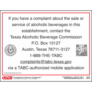 Texas Complaint Poster