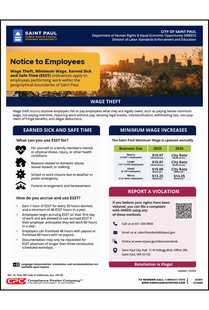 Minnesota / St. Paul Ordinances Poster