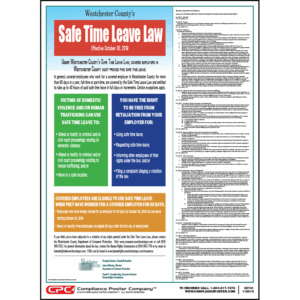 Westchester County, NY Safe Time Leave Poster