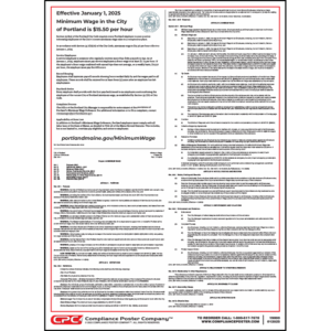 Portland, ME Minimum Wage Poster