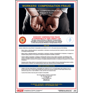 New Jersey Workers' Compensation Fraud Poster