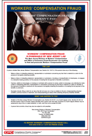 New Jersey Workers' Compensation Fraud Poster