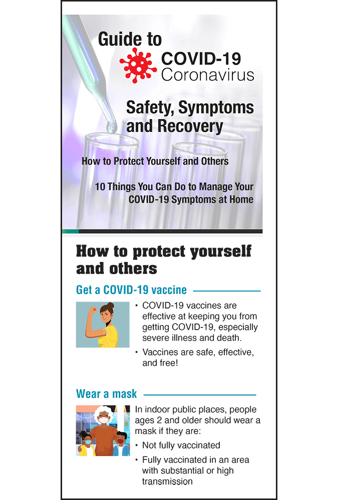 Guide to COVID-19 Safety, Symptoms and Recovery Pamphlet - English