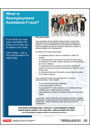 Florida Reemployment Assistance Fraud Poster