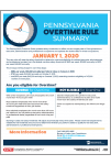 Pennsylvania Overtime Rule Summary Poster