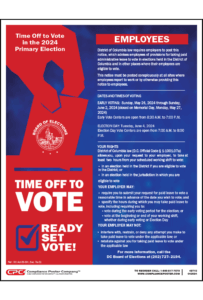 District of Columbia Time Off to Vote Notice