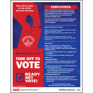 District of Columbia Time Off to Vote Notice