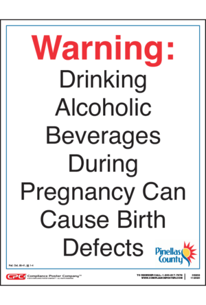 Pinellas County Alcohol Health Warning Poster