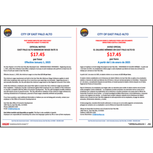 City of East Palo Alto, CA Minimum Wage Poster