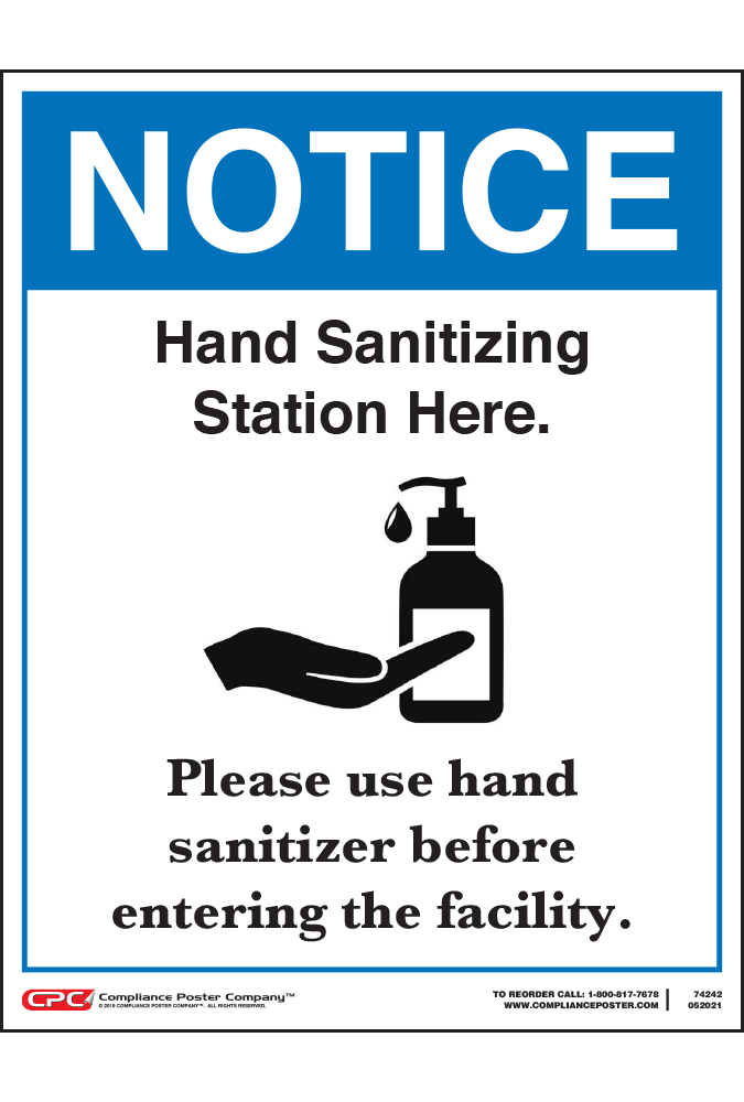 Adhesive Sticker Sign Sanitise Hands Station Notice Poster Guidance Stop Here 