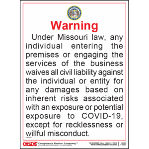 Missouri COVID-19 Immunity Notice