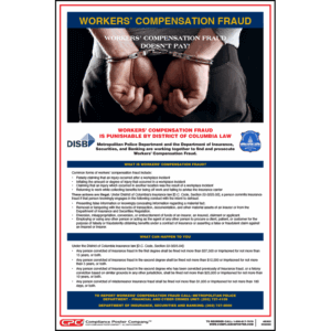 District of Columbia Workers' Compensation Fraud Poster