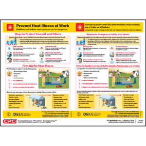 Federal OSHA Prevent Heat Illness at Work Poster