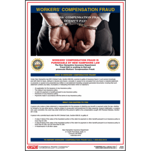 New Hampshire Workers' Compensation Fraud Poster