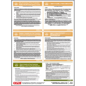 San Francisco Public Health Emergency Leave & Military Leave Pay Protection Poster